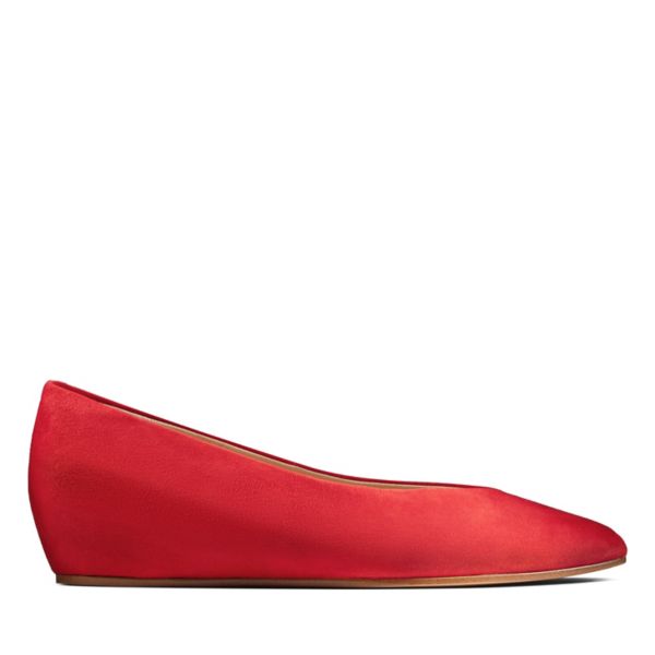 Clarks Womens Sense Lula Heels Red | CA-5286137